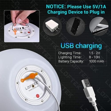 LOFTEK 8-inch LED Night Light Ball 16 Colors Dimmable