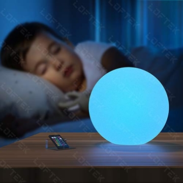 LOFTEK 8-inch LED Night Light Ball 16 Colors Dimmable