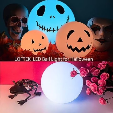 LOFTEK 8-inch LED Night Light Ball 16 Colors Dimmable
