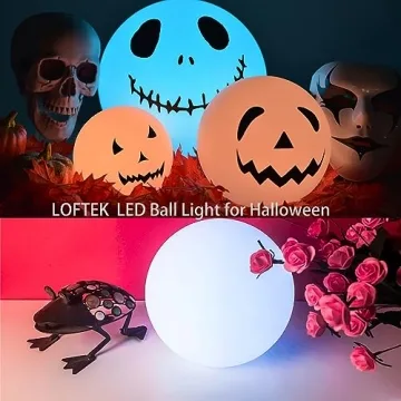 LOFTEK 8-inch LED Night Light Ball 16 Colors Dimmable