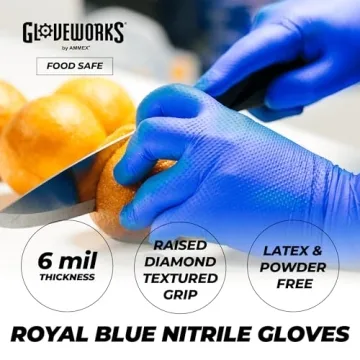 GLOVEWORKS HD Royal Blue Nitrile Gloves for Every Task