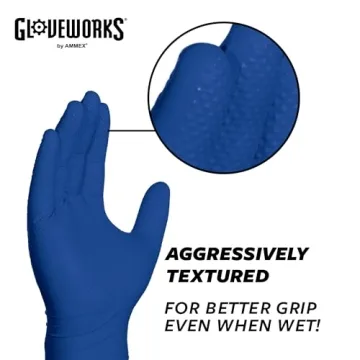 GLOVEWORKS HD Royal Blue Nitrile Gloves for Every Task