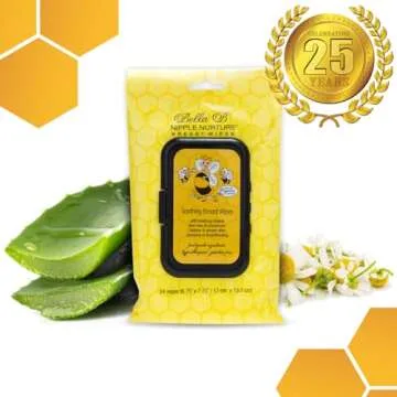 BELLA B Nipple Nurture 3-Piece Breast Wipes/Baby Wipe Bundle - Breast Pump Cleaning Wipes - Nursing ...