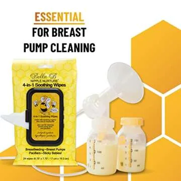 BELLA B Organic Breast Pump Wipes for Moms