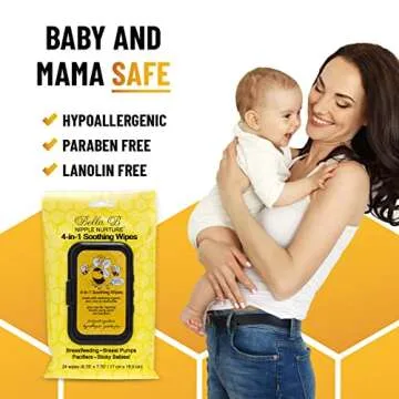 BELLA B Organic Breast Pump Wipes for Moms