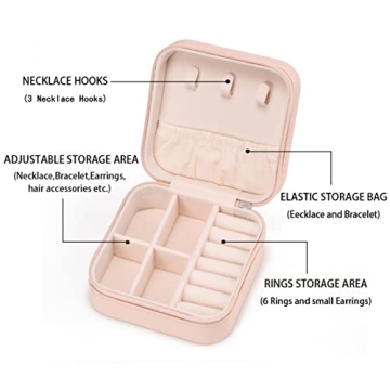 VOMNA Mini Jewelry Travel Case - Cute & Practical Organizer