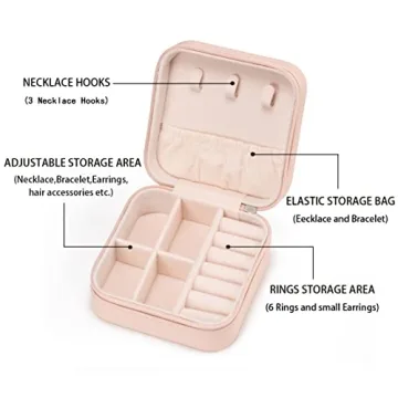 VOMNA Mini Jewelry Travel Case - Cute & Practical Organizer