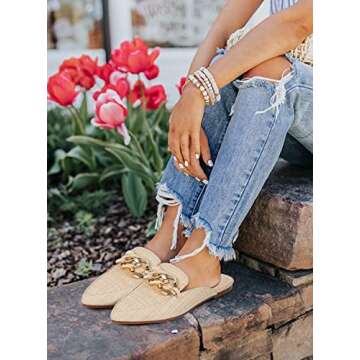 Stylish Backless Mules Flats for Women - Comfortable & Chic
