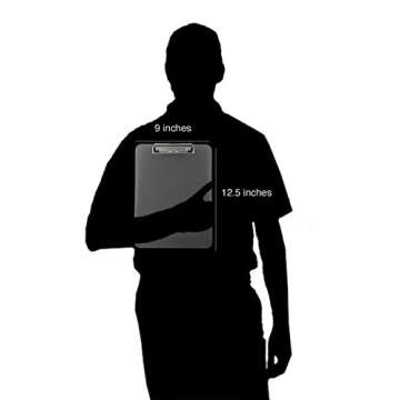 Trade Quest Plastic Clipboard Transparent Color Letter Size Low Profile Clip (Pack of 6) (Clear)