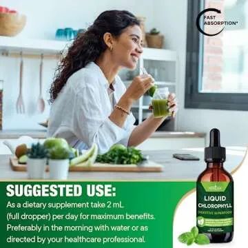 NEW AGE Chlorophyll Liquid Drops - Natural Concentrate – Energy Booster, Digestion and Immune System Supports, Internal Deodorant, Liver Function - (2 Fl Oz (Pack of 1))