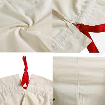 Christmas Gift Canvas Bags with Red Drawstring Extra Large 39.4" X 27.6" Santa Sacks for Xmas Stockings Presents Holder for Kids Boys Girls. (Extra Large)