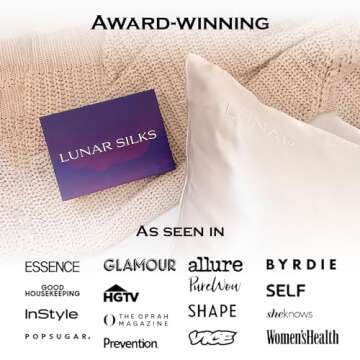 Lunar Silks 100% Pure Mulberry Silk Pillowcase - Gift Boxed Luxury for Hair and Skin