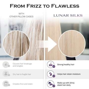 Lunar Silks Premium 100% Mulberry Silk Pillowcase for Hair and Skin