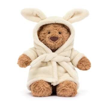 Jellycat Bartholomew Bear with Bathrobe - Soft Plush Teddy