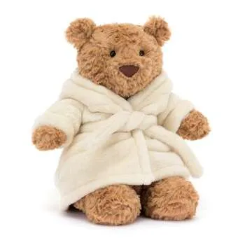 Jellycat Bartholomew Bear with Bathrobe - Soft Plush Teddy