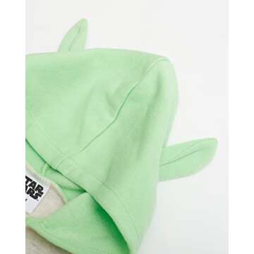 STAR WARS Baby Yoda New Born Infant Boys' Long Sleeve Fleece Hooded Romper Bodysuit Printed 0-3 Months