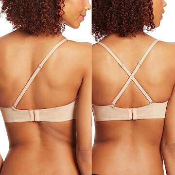 Maidenform Self Expressions Strapless Bra, Balconette Bra, Best Strapless Bra, Stay-Put Underwire, 5-Way Convertible Straps