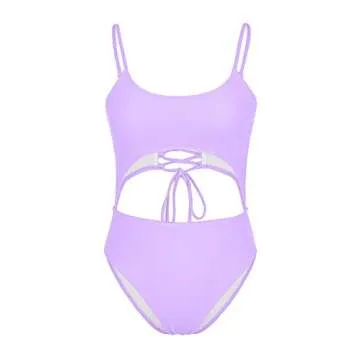 Meyeeka High Cut Monokini One Piece Swimsuit for Women