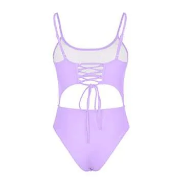 Meyeeka High Cut Monokini One Piece Swimsuit for Women
