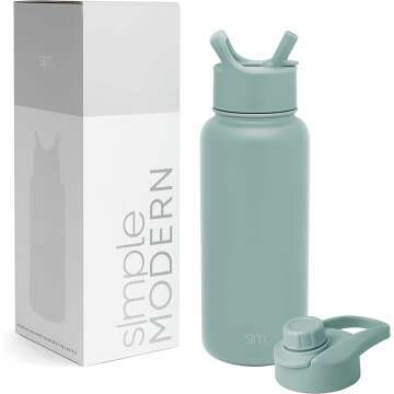 Hydration Made Simple Modern Water Bottle with Straw