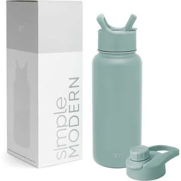 Hydration Made Simple Modern Water Bottle with Straw