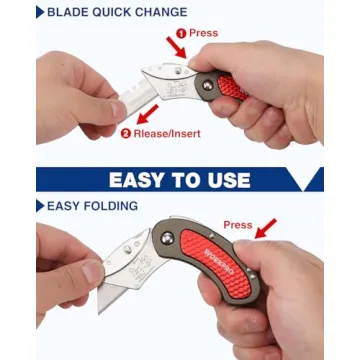 3-Piece WORKPRO Folding Utility Knife Set with Extra Blades