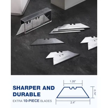3-Piece WORKPRO Folding Utility Knife Set with Extra Blades