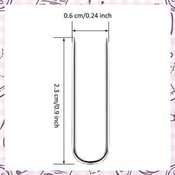200 Pieces Fork Pins for Quilting Sewing Double Pins Needlecraft Blocking Pins Pins Stainless Steel ...
