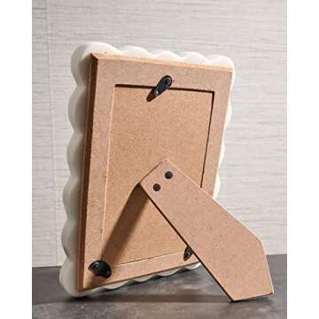 Mud Pie Scalloped Marble Frame, Large, 5x7