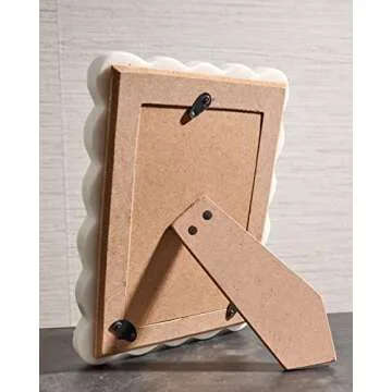 Mud Pie Scalloped Marble Frame for Elegant Decor