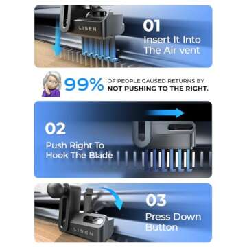 LISEN for Tesla Phone Mount, for MagSafe Car Mount - Compatible with iPhone 16 Pro Max Plus 15 14