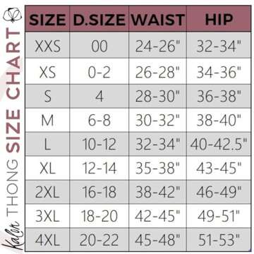 Kalon 6 Pack Women's Nylon Spandex Thong Underwear (Medium, Basics)