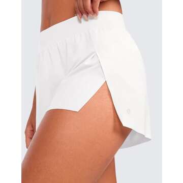 CRZ YOGA Women's Running Shorts - Comfort & Style