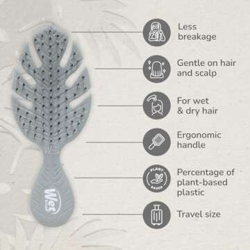 Eco-Friendly Wet Brush Go Green Mini Detangler for All Hair Types