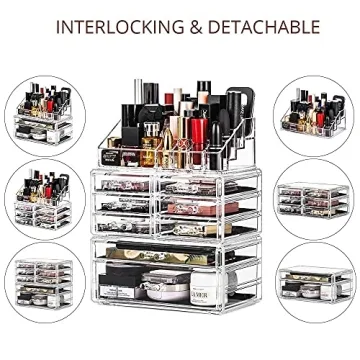 DreamGenius 3-Piece Makeup Organizer for Vanity