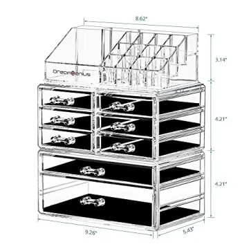 DreamGenius 3-Piece Makeup Organizer for Vanity