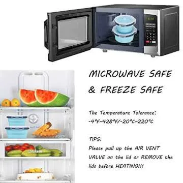 KUON Silicone Collapsible Food Storage Containers Set of 4