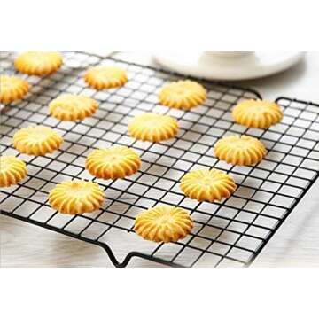 Mokpi Cooling Baking Rack, Drying Wire Racks, Size 16.14''x10'',Thick Heavy Duty Commercial Quality Grid Rack (2 pack)