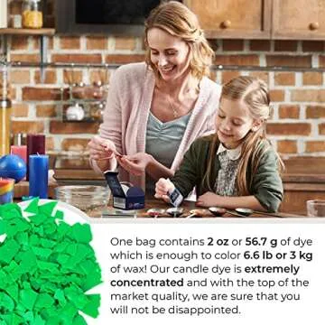 Bright Lime Candle Dye Chips - 2 oz for Colorful Creations