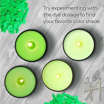 Bright Lime Candle Dye Chips - 2 oz for Colorful Creations