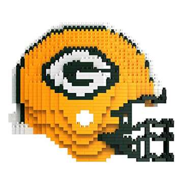 FOCO NFL Green Bay Packers 3D BRXLZ Construction Toy Blocks Set - Helmet