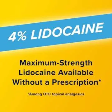 Aspercreme Max Strength Lidocaine Pain Relief Patch (5 Count) for Back Pain, Odor Free Pain Patches