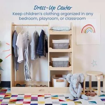 ECR4Kids Dress Up Center with Mirror for Kids Storage