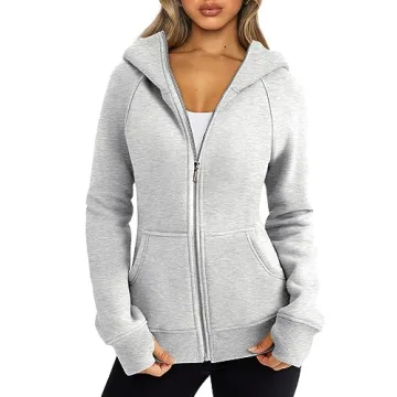 Trendy Queen Women's Oversized Zip Up Hoodies for Fall and Winter Style