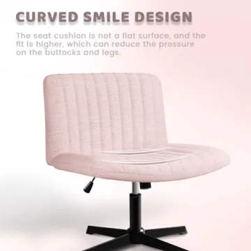 LEMBERI Armless Fabric Desk Chair for Home and Office