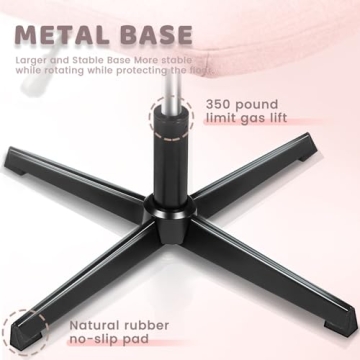 LEMBERI Armless Fabric Desk Chair for Home and Office