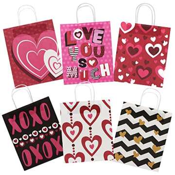 JOYIN 24 Pcs Valentine's Day Gift Bags - Fun Paper Gifts