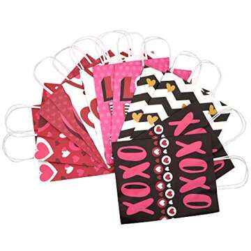 JOYIN 24 Pcs Valentine's Day Gift Bags - Fun Paper Gifts