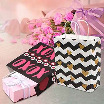 JOYIN 24 Pcs Valentine's Day Gift Bags - Fun Paper Gifts