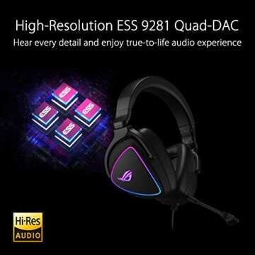 ASUS ROG Delta S Gaming Headset with USB-C | Ai Powered Noise-Canceling Microphone | Over-Ear Headph...
